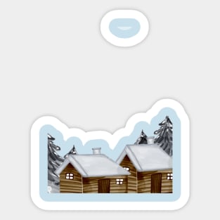 Mountain houses Sticker
